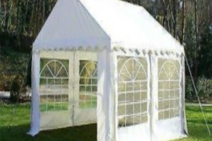 Partytent 4x4 incl. op- en afbouw