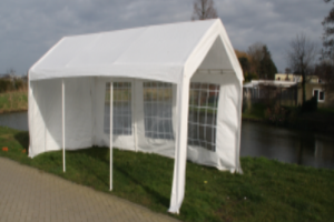 Partytent 3x6 incl. op- en afbouw