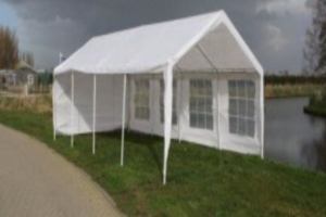 Partytent 4x8 incl. op- en afbouw